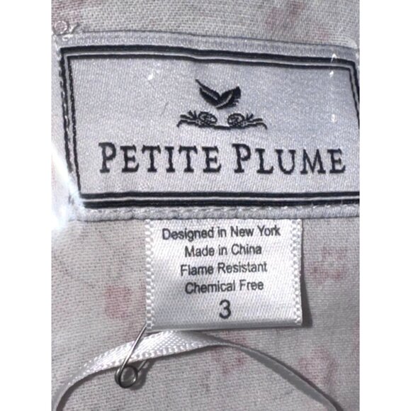 Petite Plume Girls Floral Pajama Set Size 3T 50% Cotton 50% Modal - Picture 6 of 8